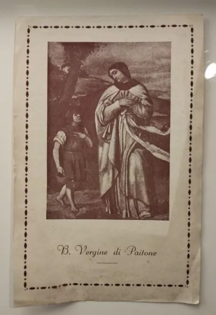 Santino / Preghiera alla Beata Vergine Maria apparsa a Paitone