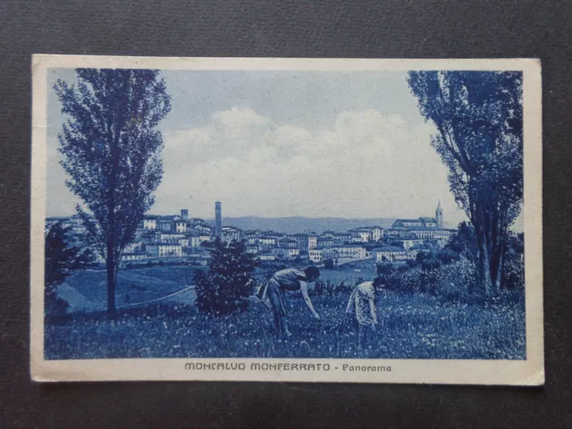 Cartolina Asti Moncalvo Monferrato Panorama Viaggiata Del 1943 Subalpina