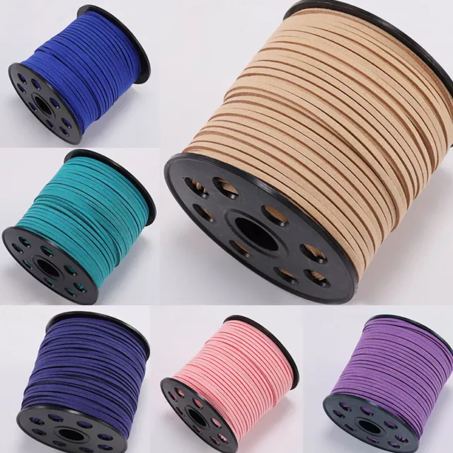 10 Yards Cord Suede Leather Faux Suede Cord Jewelry Making Thread String 145AU