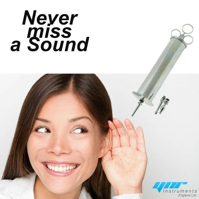 EAR WAX REMOVAL Syringe Ear Cleaner Ear Wax Remover Kit with 2x wide