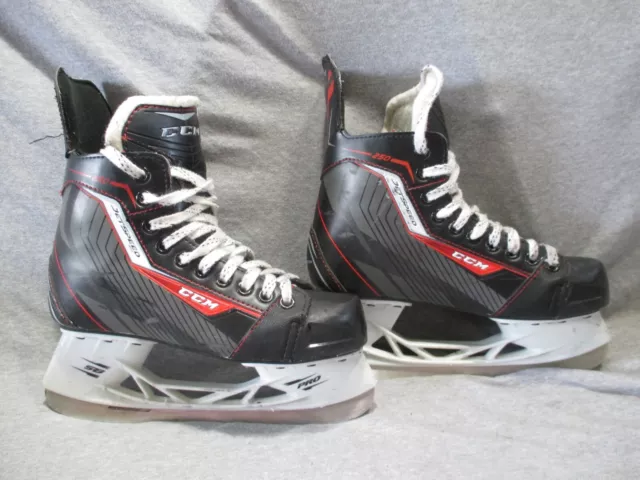 Youth Jr Boys Ice Hockey Skates CCM 250 Jet Speed Size 5 Stainless Steel Blades 2