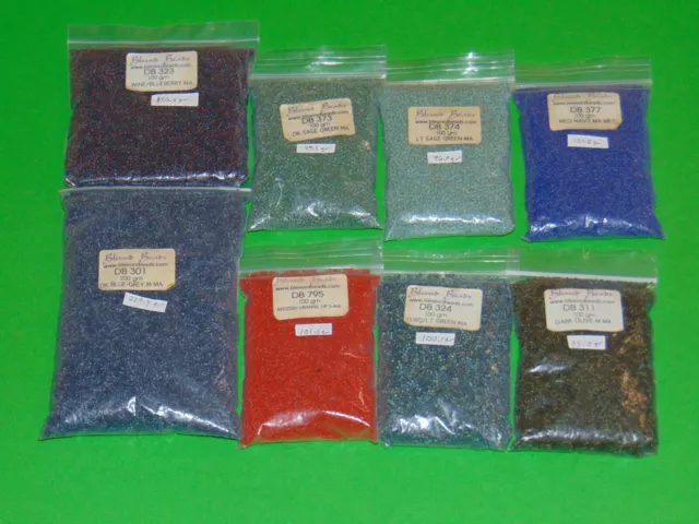 Miyuki Delica 11/0 Seed Bead Variety Vintage Lot of 8 Packs 932 Grams NOS Miyuki Delica 11/0 Seed Bead Variety Vintage Lot of 8 Packs 932 Grams NOS