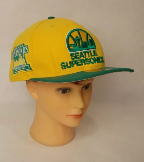 Seattle Supersonics NBA Basketball Cap New Era 59Fifty Hardwood Classic Sz 7 5/8 2