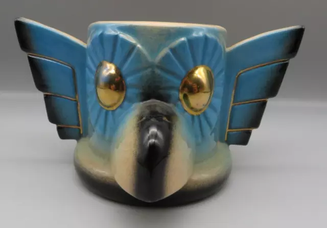 Vtg. Eagle Totem/ Luster ceramic/ Bird Totem Pole Cup/ Mug/ Succulent Planter
