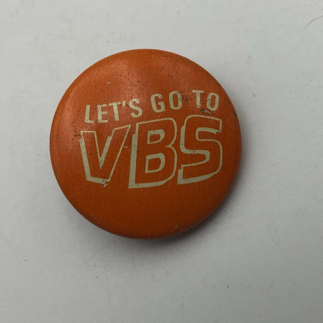 VINTAGE LETS GO VBS Vacation Bible School Badge Button Pin Pinback K7 vintage-lets-go-vbs-vacation-bible-school-badge-button-pin-pinback-k7