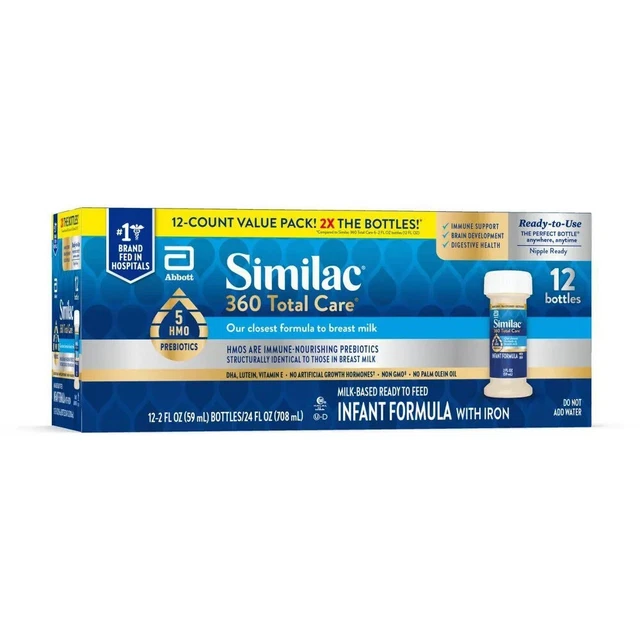 Similac 360 Total Care  Ready to Feed Infant Formula 24 bottles 8 Fl Oz Ex 5/23