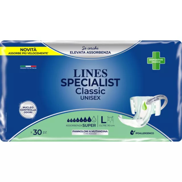 Lines Specialist Classic Super Taglia L Pannoloni A Mutandina