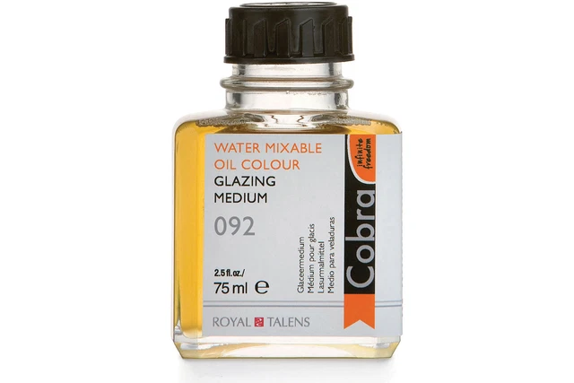 Aceites mezclables con agua para artistas Cobra acristalamiento medio - botella de 75 ml