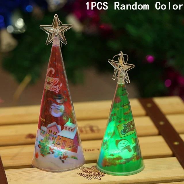 en casa navidad - decoración árbol de navidad luz led - lámpara fiesta - iluminación