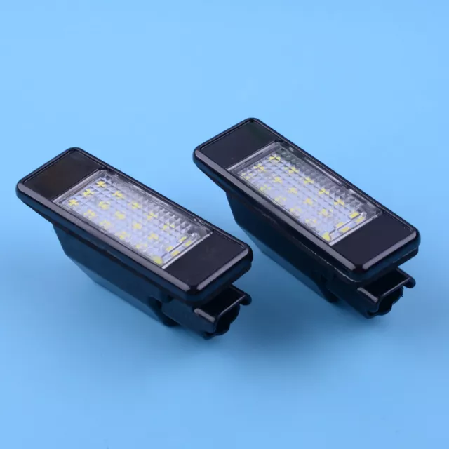 2x LED License Plate Light Fit For Citroen C2 C3 C4 C5 Peugeot 3008 406 407 508