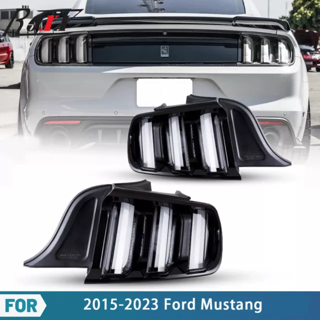 LED Sequential Tail Lights For 2015-2022 Ford Mustang Euro Style Brake Lamps