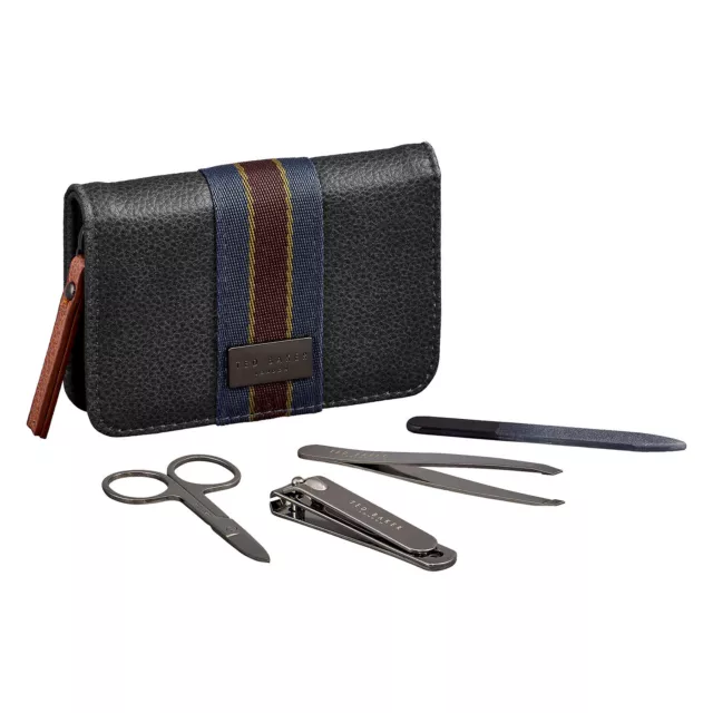 Ted Baker - Set manicure 4 pezzi nero con cerniera rotonda