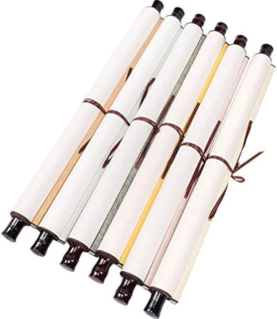 6 PCS Chinese Xuan Paper Art Wall Scrolls for Sumie and Calligraphy Scrolls