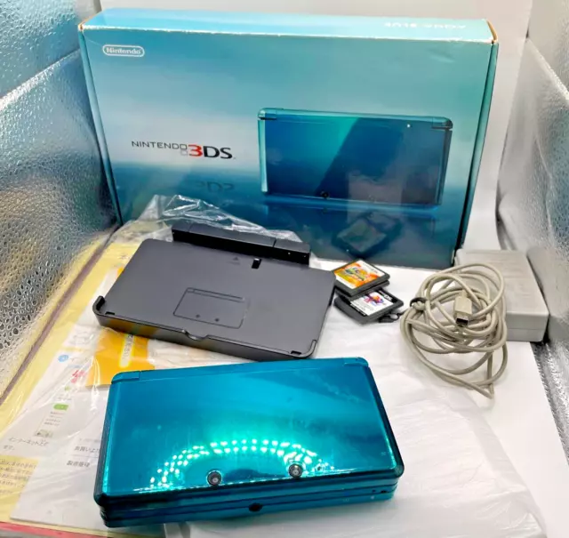 Solo Compatibile con GIochi Giapponesi - Nintendo 3ds Aqua Blue -Boxata Completa