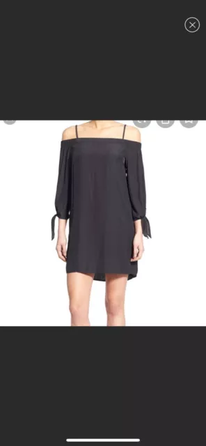 Ella Moss Black Bare Shoulder Dress Women’s Size S