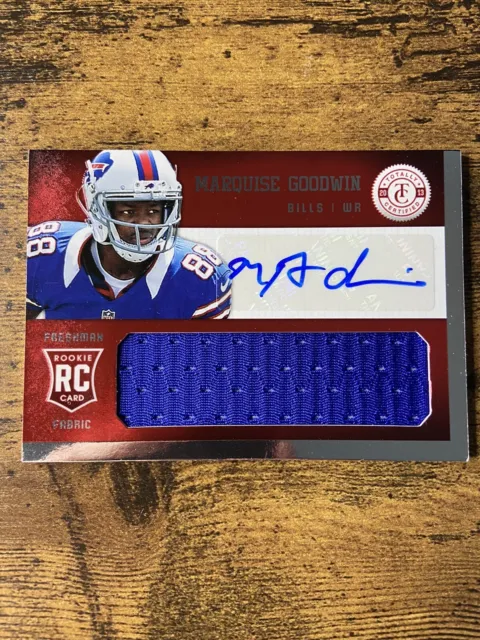 2013 Totally Certified Red Signatures /299 Marquise Goodwin #235 Rookie Auto RC