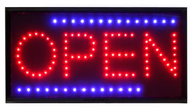 LED Open Sign For Shop Window Display illuminated Flashing LED Sign Super Bright