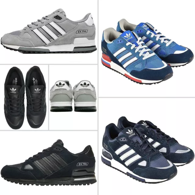 Adidas Mens Zx 750 Retro Trainers Mens Originals New Running Shoes Uk Sizes