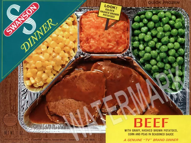 1960s Swanson Beef TV Dinner High Quality Metal Magnet 3 x 4 inches 9627