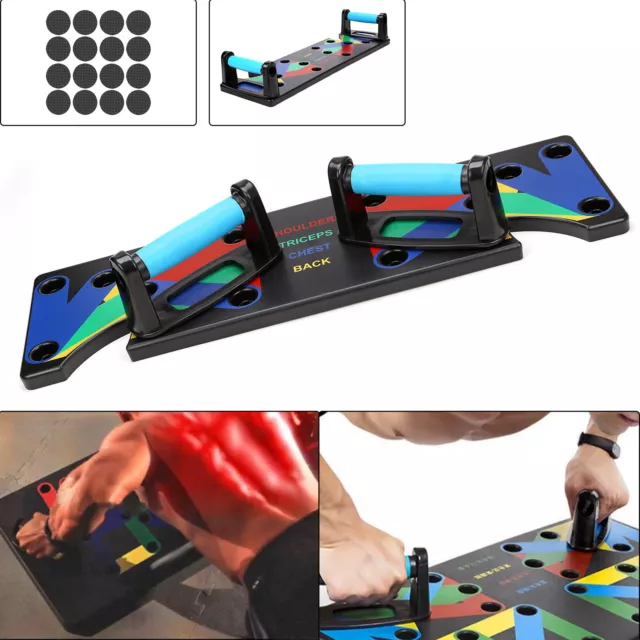 9 in1 Push Up Rack Board Fitness Workout Train Gym Muscle Exercise Pushup Stands