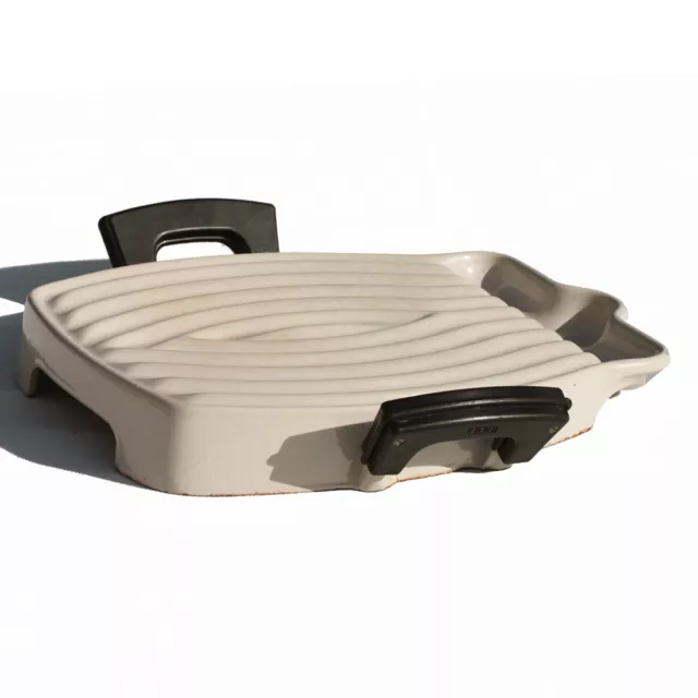 Vintage Tostador Le Creuset Cast Glazed Grey Meat Grill Raymond Loewy