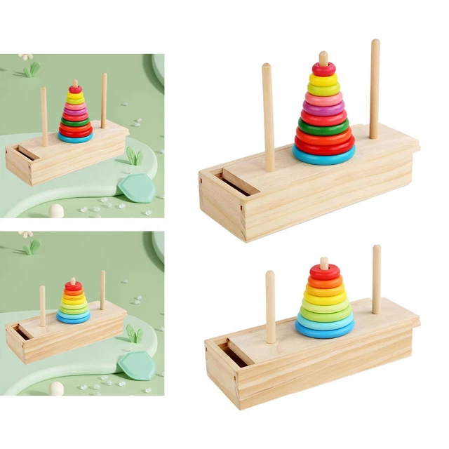 Wooden Stacking Tower Educational Toy Stack Sorting Toy for