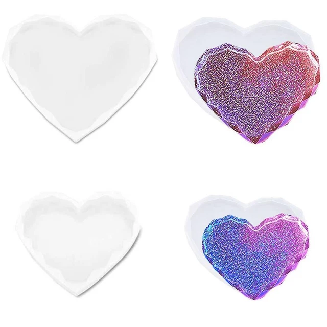 Placemat Heart Shaped Coaster Mold Tray Mould Pad Clay Tools Resin Casting Mold