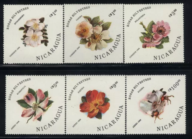 Flowers  Orchids by Nicaragua MNH Sc 1494-99