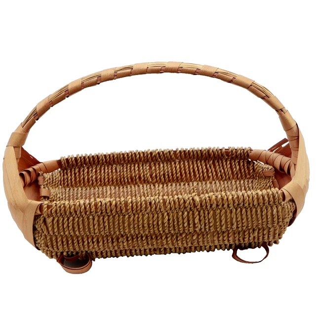 Native American Basket Passamaquoddy Maine Estate Sweetgrass Ash God's Eye