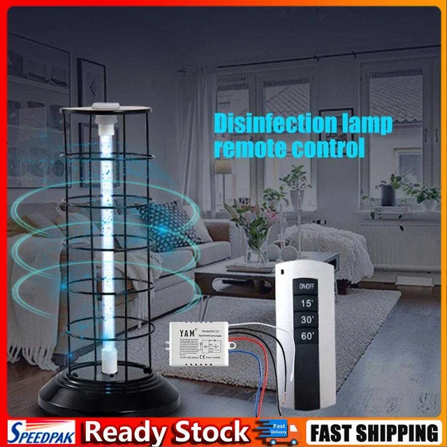 Lampada wireless ON/OFF telecomando timer interruttore + ricevitore per luce UVC calda