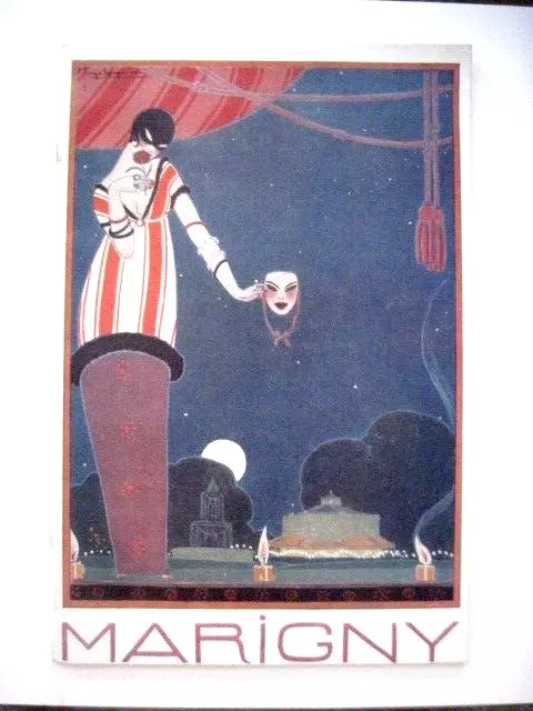 Stunning 1912 Art Deco Theatre Program w/ Cover by Artist "Georges Lepape"  *