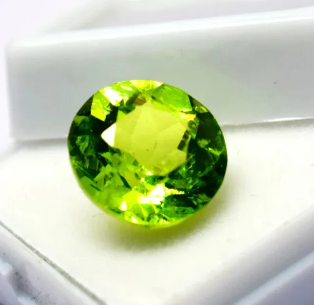 10.25 CT Natürlich Grün Peridot Runde Form Zertifiziert AAA Qualität Edelsteim