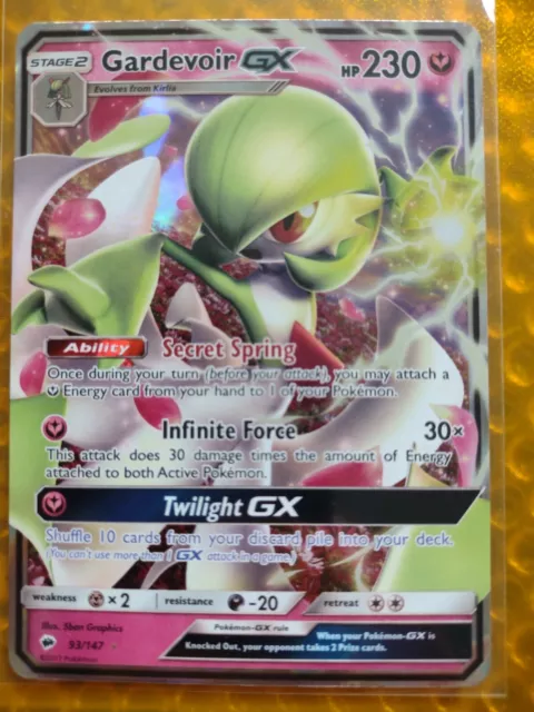 Gardevoir GX 93/147 Burning Shadows Ultra Rare Holo Pokemon Card