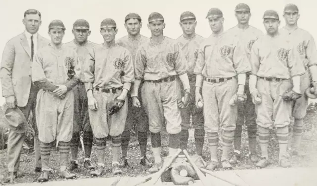 Rare c1925 Postcard Chillicothe Business College Baseball Team Missouri Mo 2