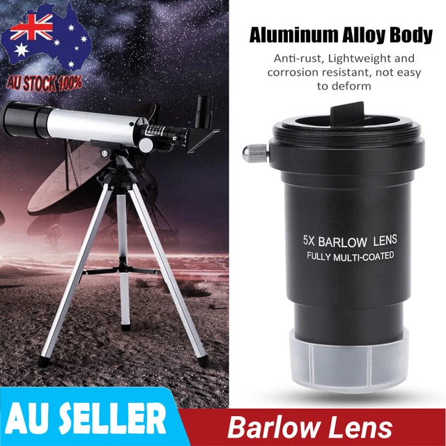 5X Achromatic Barlow Lens M42 1.25in 31.7mm Multi-coated for Telescope Eyepiece