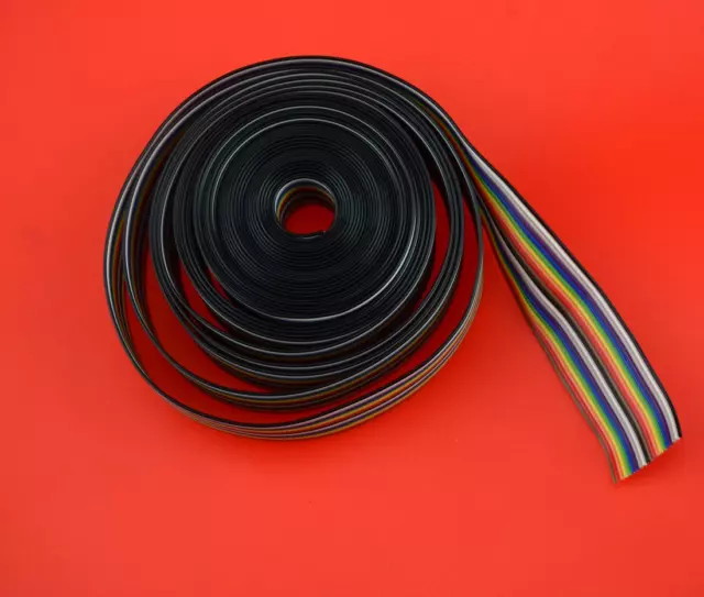 XINGYHENG 20Pin Wire Rainbow Color Flat Ribbon IDC Wire Cable(16Ft/5M 20Wire) 3