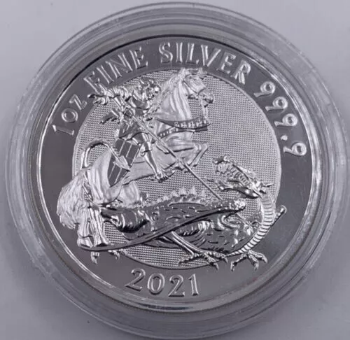 2021 George & The Dragon Royal Mint Silver Coin | 1oz | Comes In Capsule a369