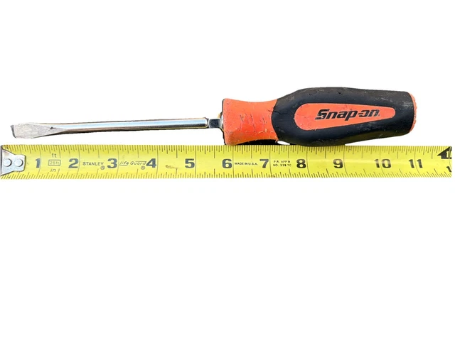 Snap-on Green Soft Grip Instinct Flat Blade Screwdriver SGD8A USA for sale online