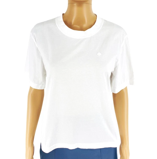 T-shirt Femme Zadig & Voltaire - Blanc Uni, Col Rond, Manches Courtes - Taille L - Neuf Avec étiquettes (100% Coton)
