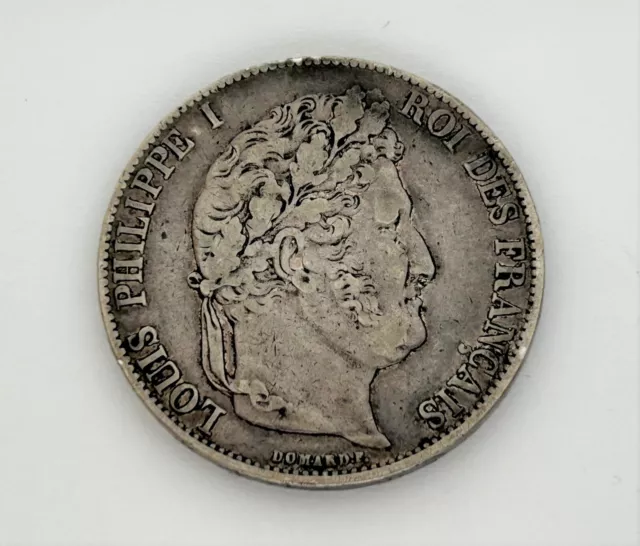 Pièce 5 francs Louis-Philippe 1845 W TB TTB argent massif 25 grammes