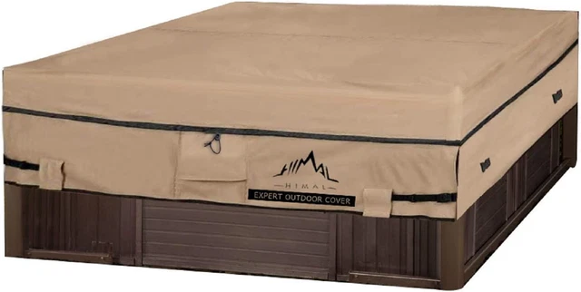 Tub Cover Heavy Duty Polyester Waterproof UV Protection SPA Cover Hot Tubs Beige