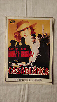 Poster Manifesto Locandina CinemaStampa Vintage Film Casablanca Humphrey Bogart 