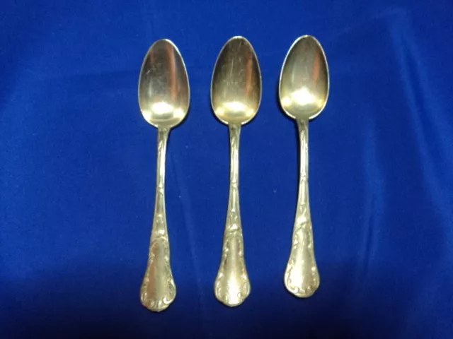 3 old tea spoon  Christofle france silverplated