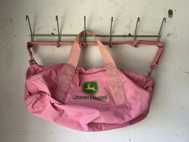 John Deere Green Pink Black Deer Logo Bag Tote Carry / Shoulder