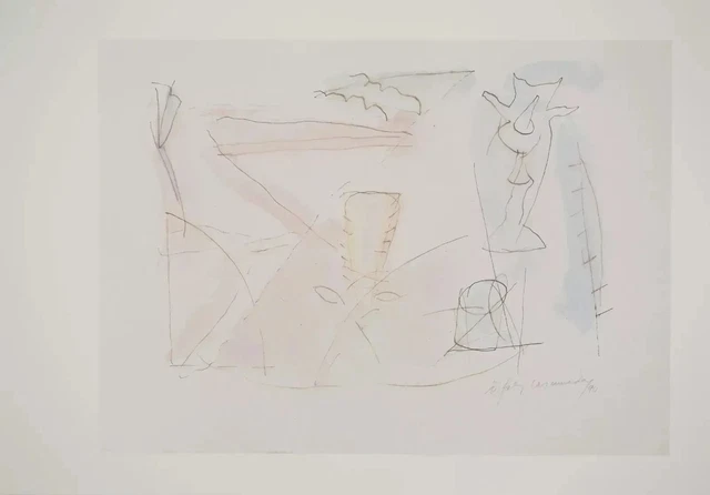Héliogravure Alberto Quintanilla 'Etude Pour L'homme Larve' - Reproduction 1992, Expressionniste