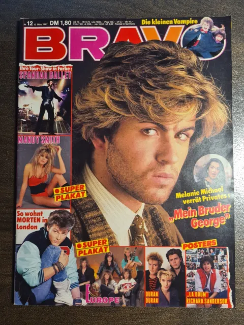 BRAVO 12/1987 Heft Komplett - Spandau Ballet, Bon Jovi, Die Ärzte, Madonna -Top!