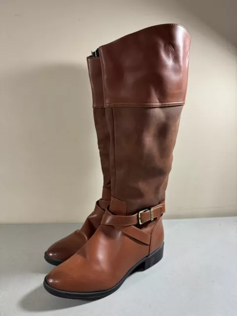 Circus Sam Edelman women's brown side zip knee high riding boots size 9 2