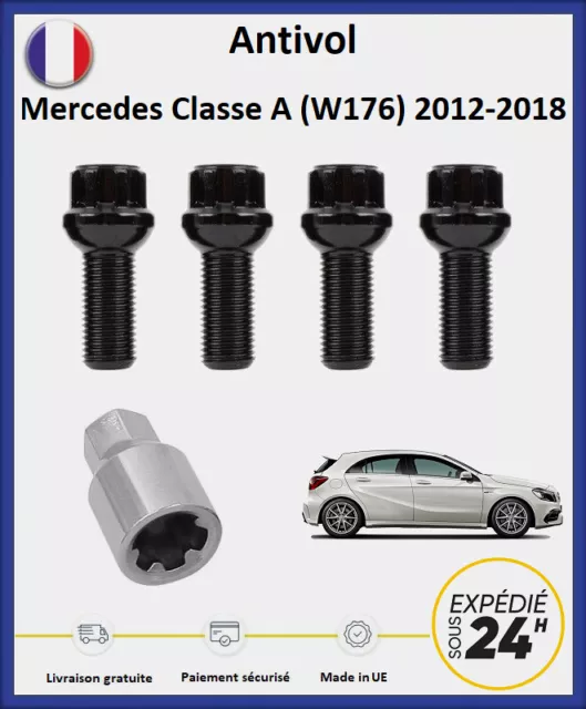 ECROUS ANTIVOL DE roues noir Mercedes Classe A (W176) 2012-2018