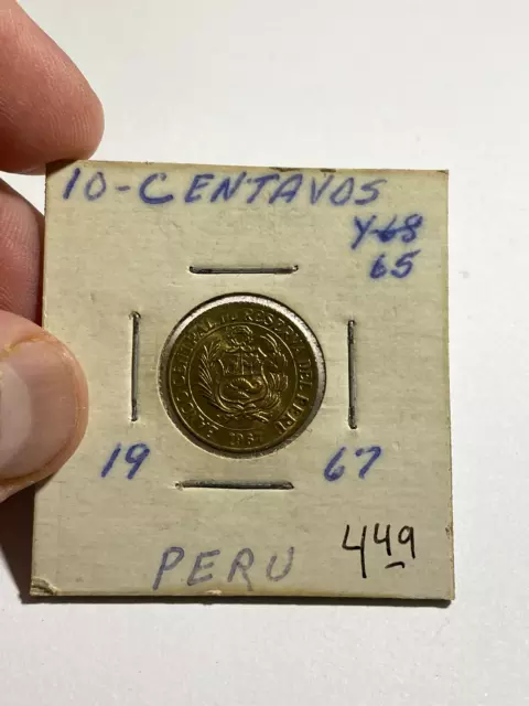 1967 Peru 10 Centavos