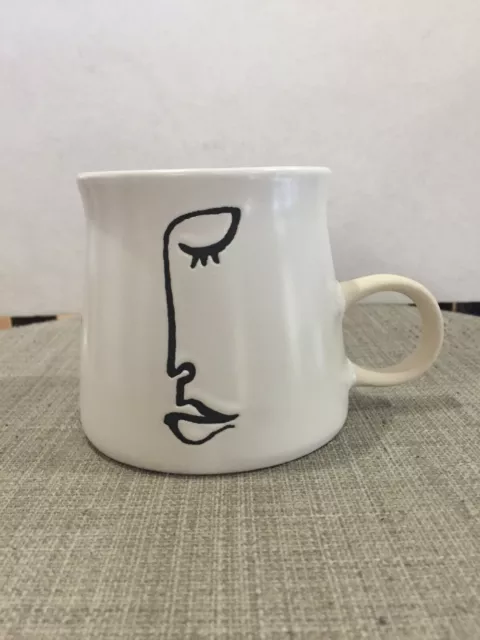 Abstract Face Coffee Mug ~ Line Art